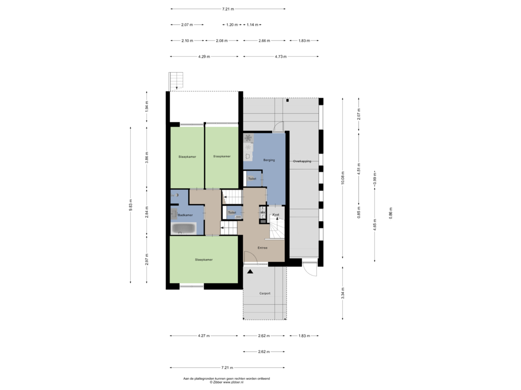 View floorplan of Begane grond of Holthuizerstraat 9-A