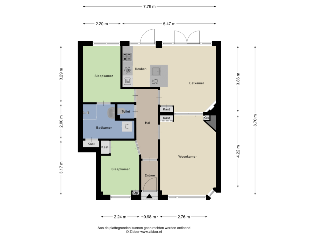 Bekijk plattegrond van Appartement van Eyssoniusplein 16