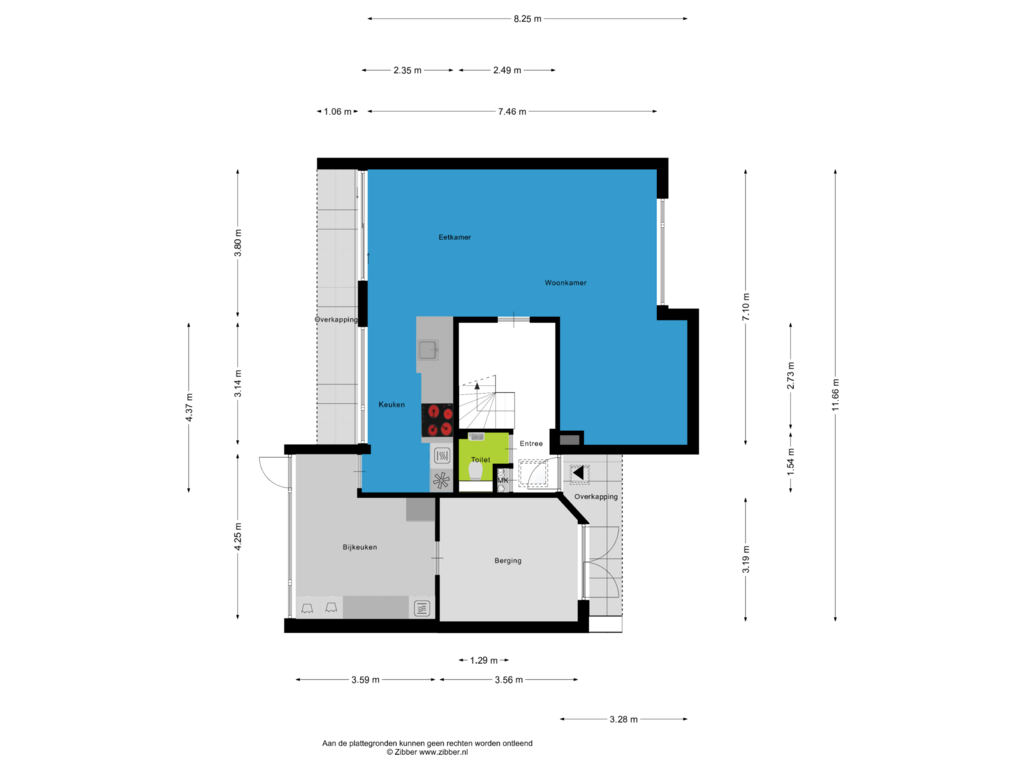 Bekijk plattegrond van Begane Grond van Galmeidijk 8