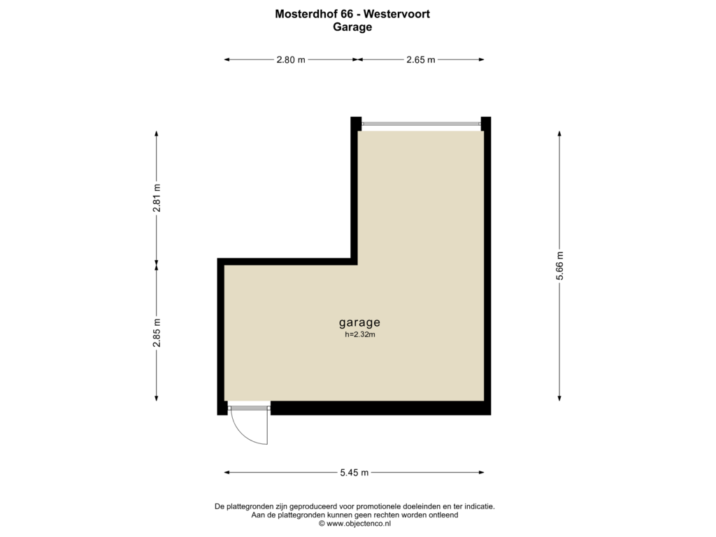 Bekijk plattegrond van GARAGE van Mosterdhof 66