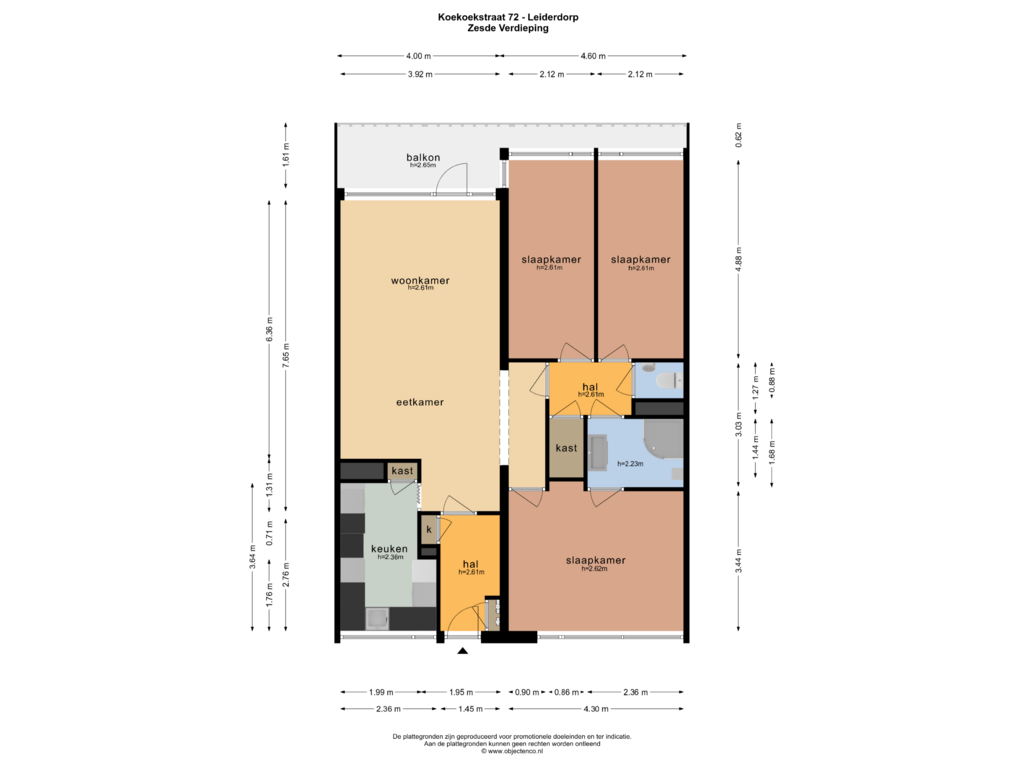 View floorplan of ZESDE VERDIEPING of Koekoekstraat 72