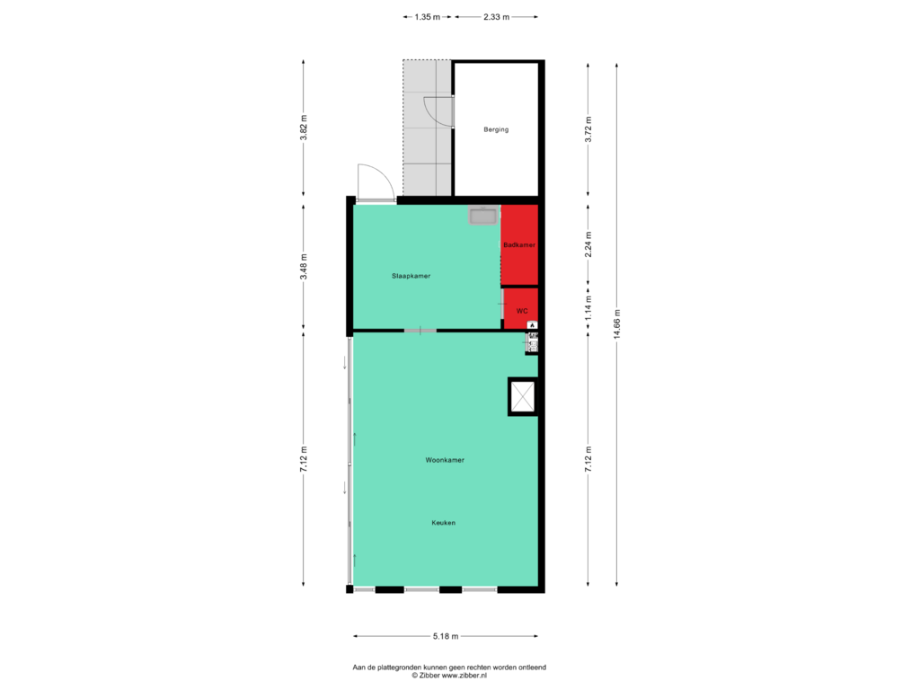 Bekijk plattegrond van Gastenverblijf van Doolhof 7