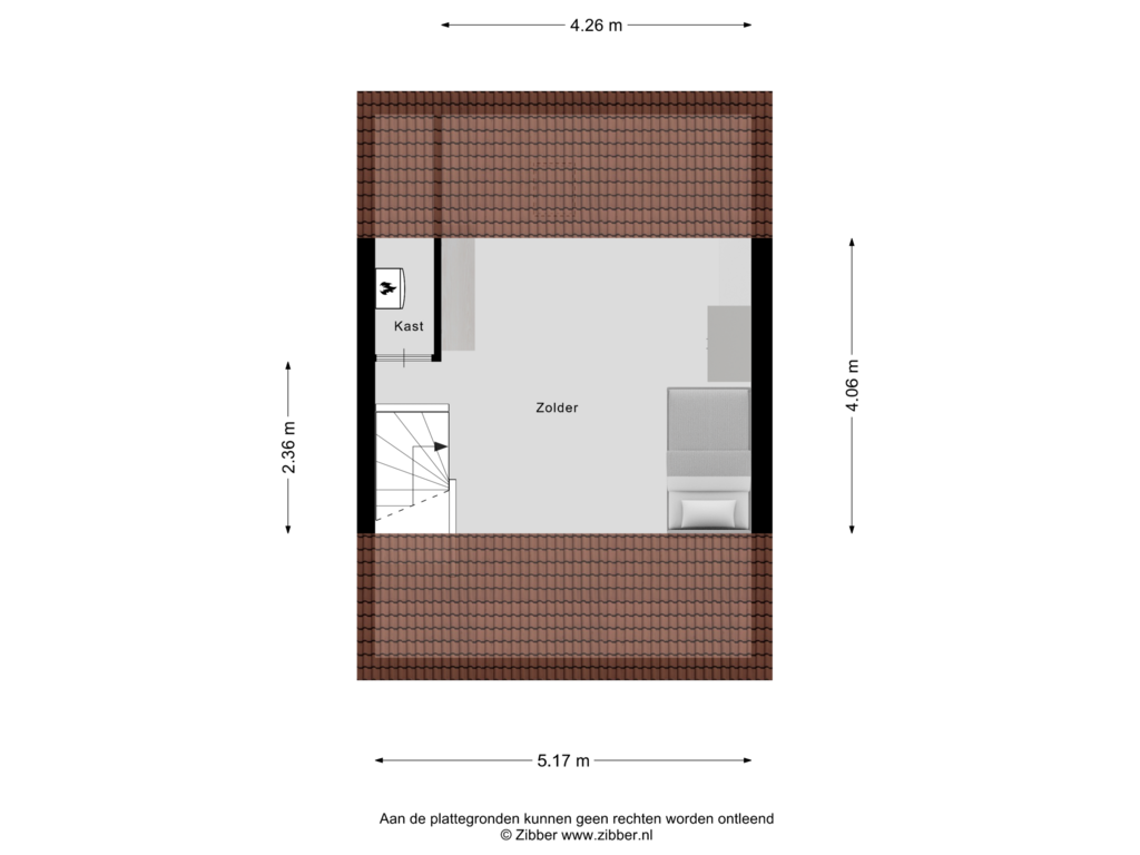 Bekijk plattegrond van Zolder van Steenakker 155