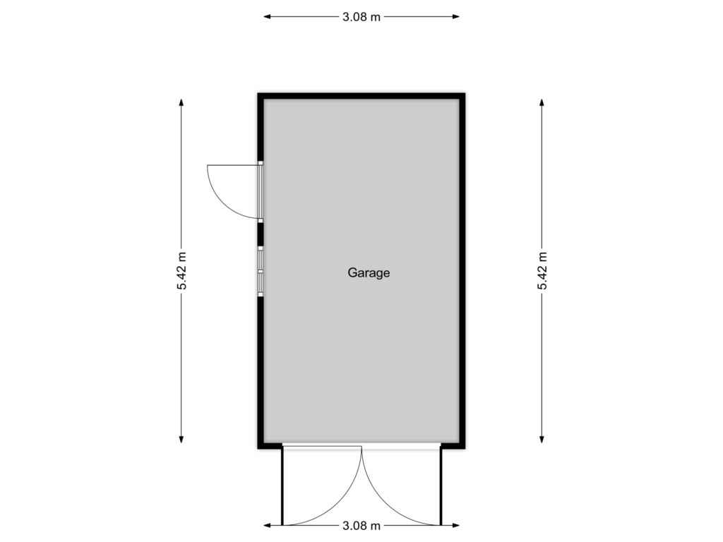 View floorplan of Garage of Kruisstraat 64