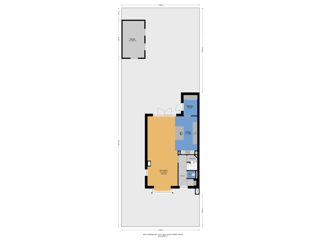 Bekijk plattegrond van Begane Grond Met Kavel van Tjeerd Stienstraweg 33