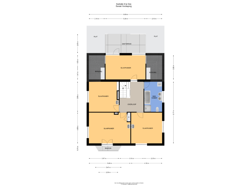 Bekijk plattegrond van Eerste Verdieping van Kerkdijk 8