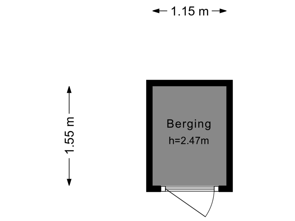 View floorplan of Berging of Pieter Calandlaan 1063