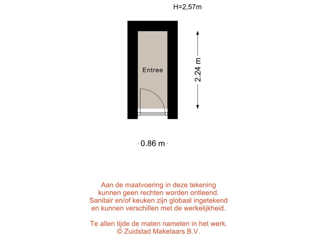 View floorplan of Heinenoordstraat 2-B - Entree of Heinenoordstraat 2-B