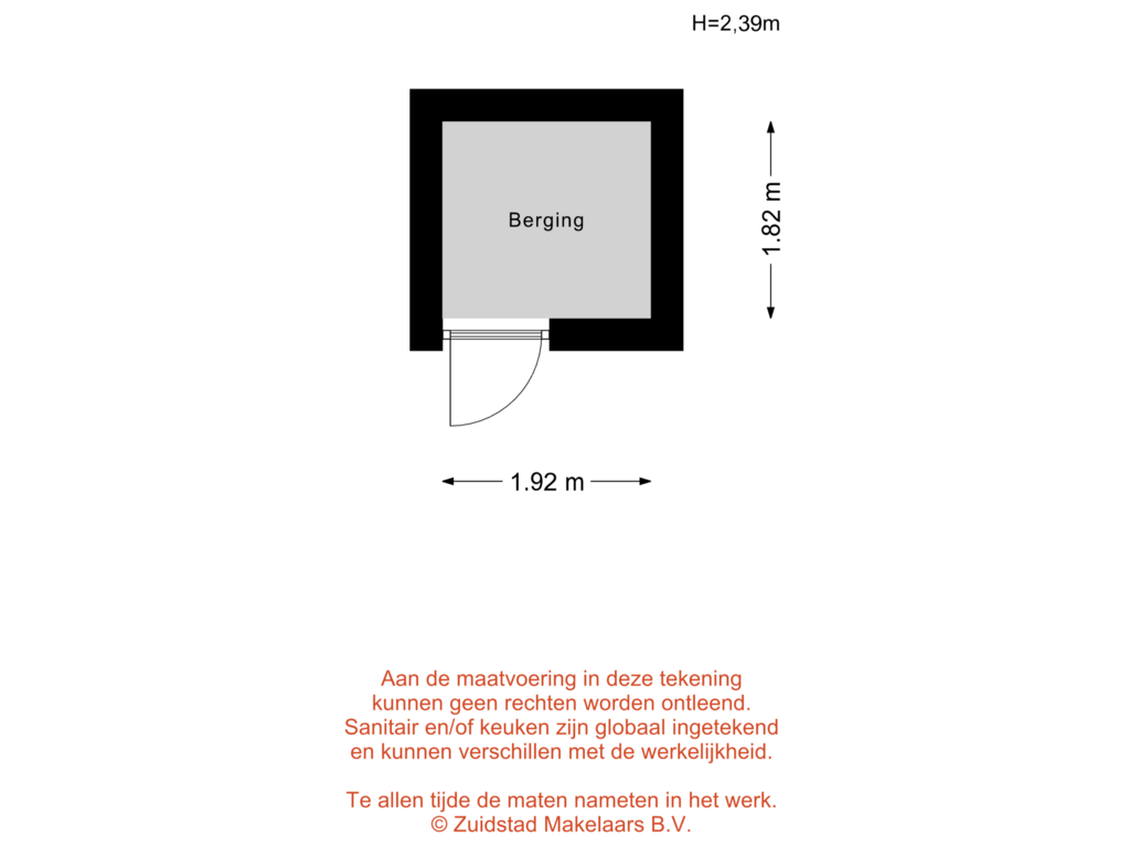 View floorplan of Heinenoordstraat 2-B - Berging of Heinenoordstraat 2-B