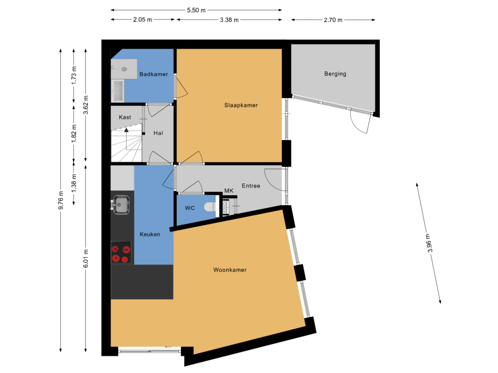 Bekijk plattegrond van Begane grond van Appelhofshoeve 29