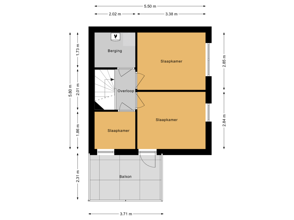 Bekijk plattegrond van Eerste verdieping van Appelhofshoeve 29