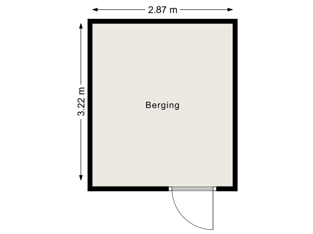 View floorplan of Berging of Smallekamplaan 13