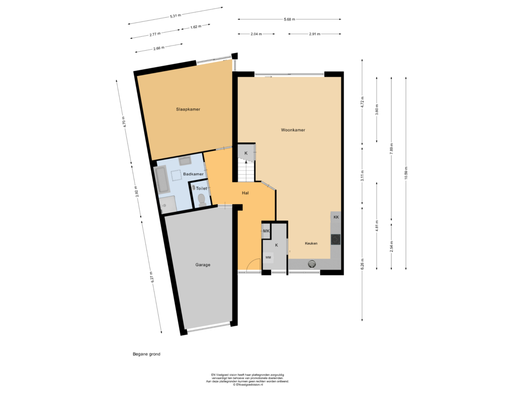 Bekijk plattegrond van Begane grond van Grutto 13