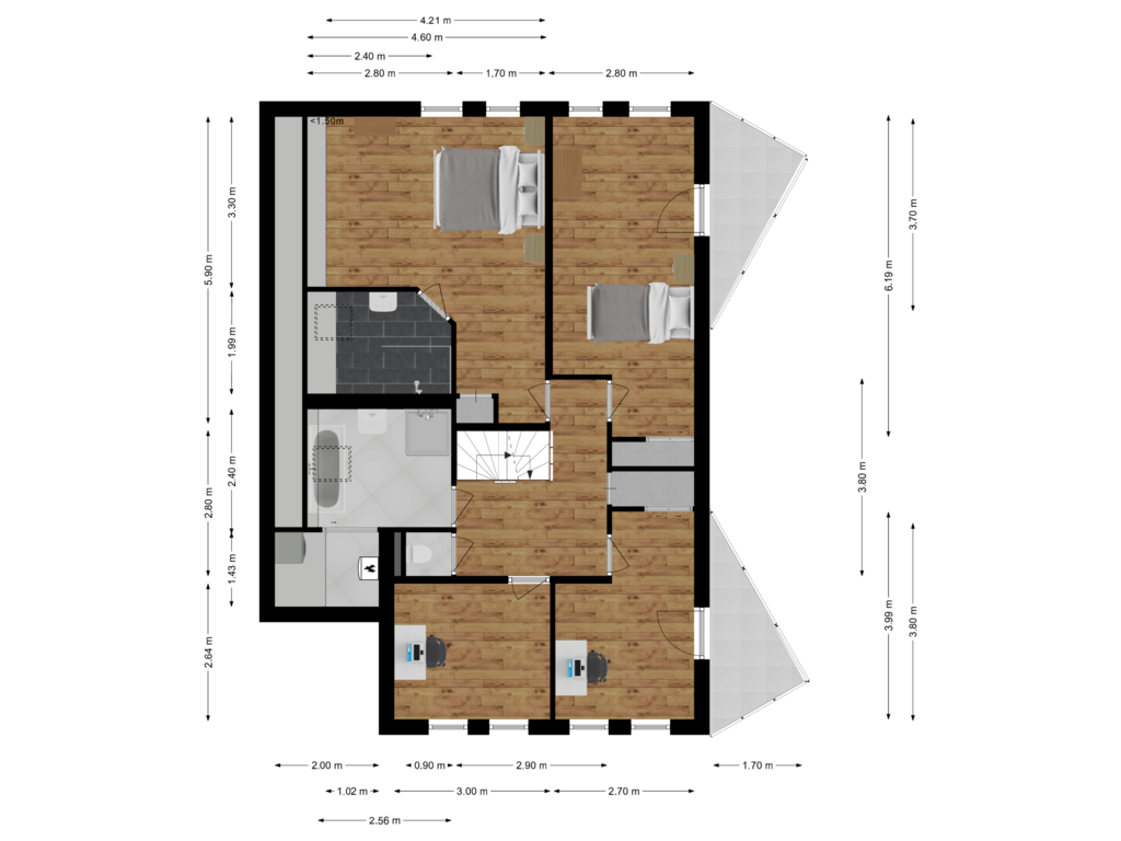 Bekijk plattegrond van Eerste Verdieping van Horstlaan 31