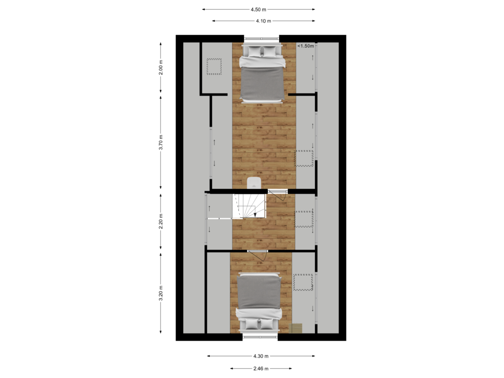 Bekijk plattegrond van Tweede Verdieping van Horstlaan 31