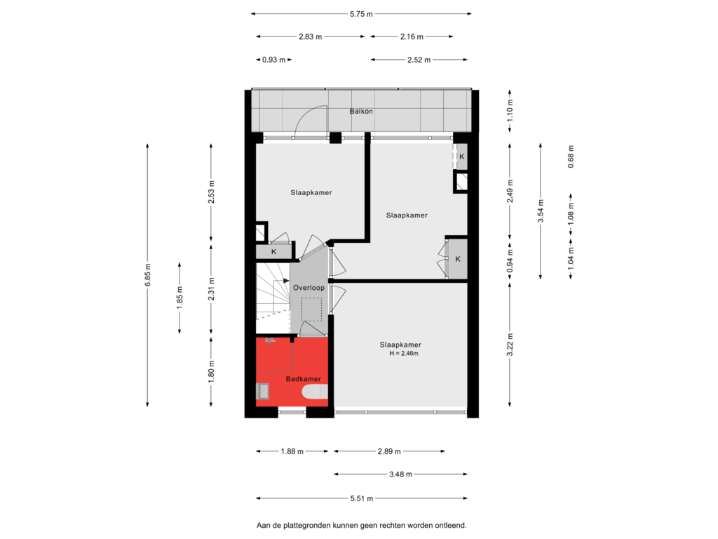 Bekijk plattegrond van 1e verdieping van Soembastraat 81