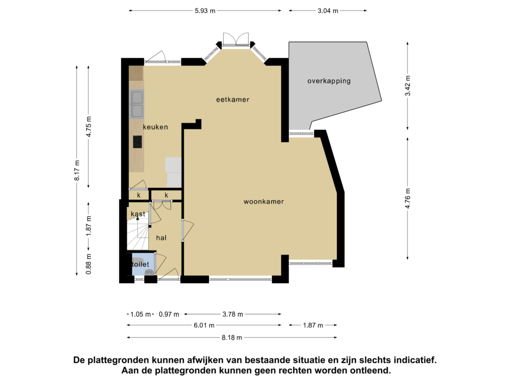 Bekijk plattegrond van Begane grond van Kruidhof 34