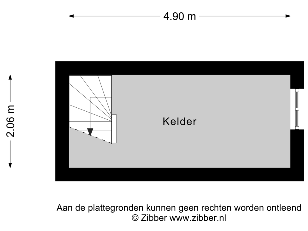 Bekijk plattegrond van Kelder van Woordsestraat 3