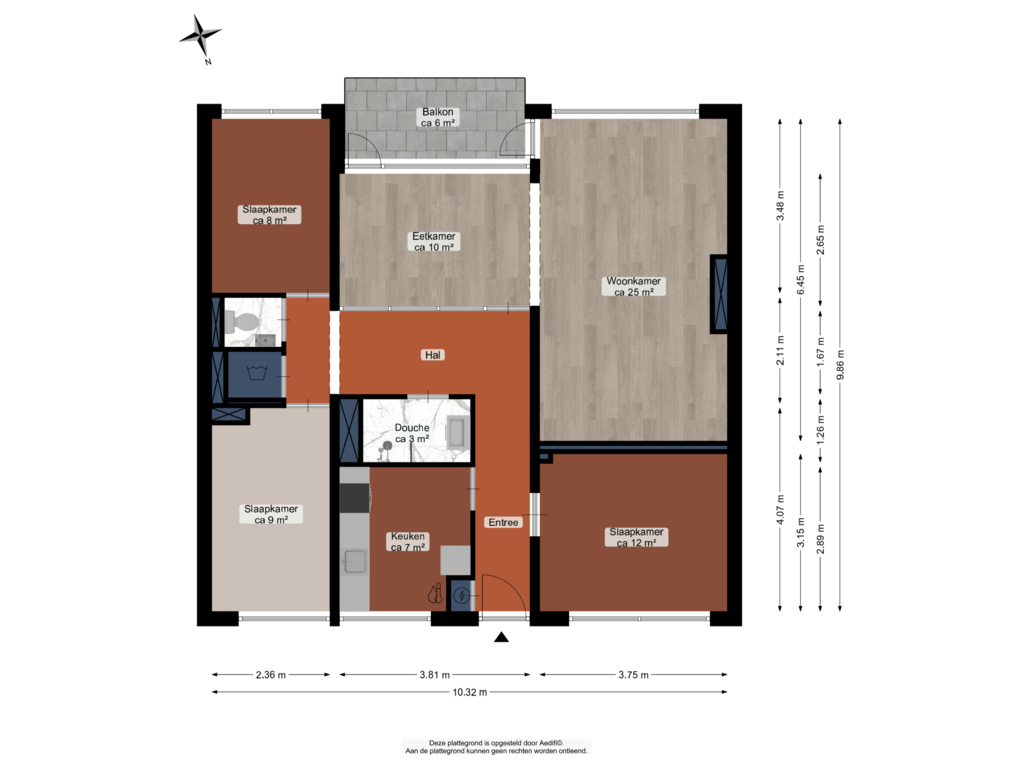 Bekijk plattegrond van Vijfde verdieping van Wenckebachlaan 50