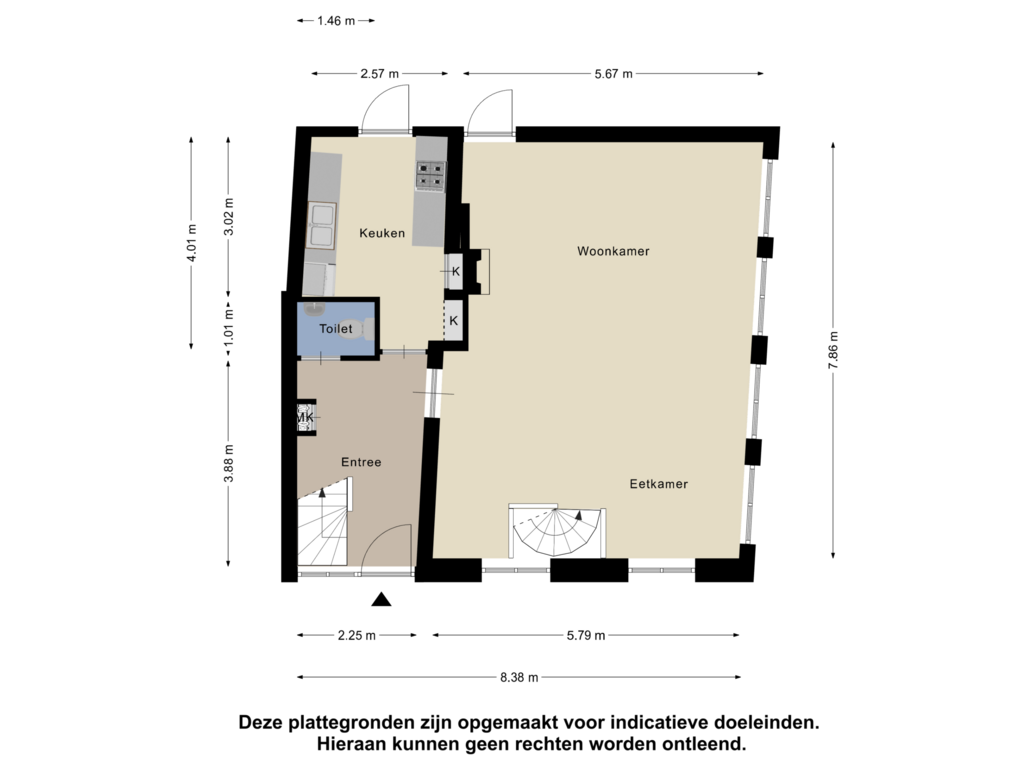 View floorplan of Begane Grond of Geweldigershoek 2