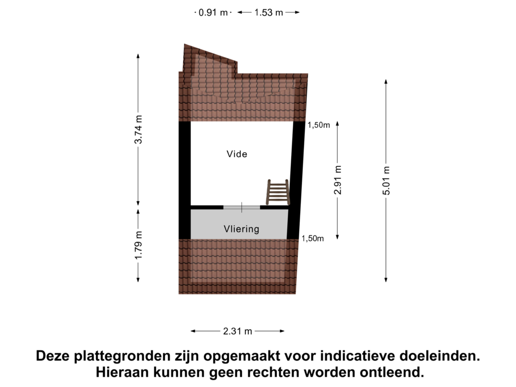 View floorplan of Vliering of Geweldigershoek 2