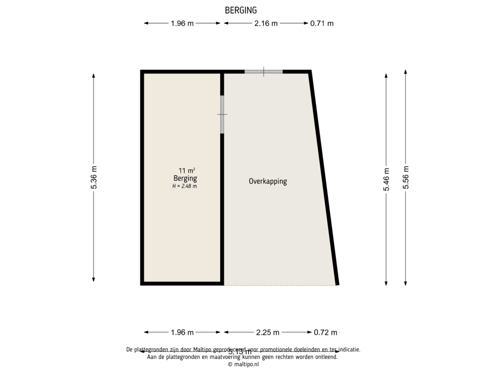 View floorplan of Berging of Copierlaan 130