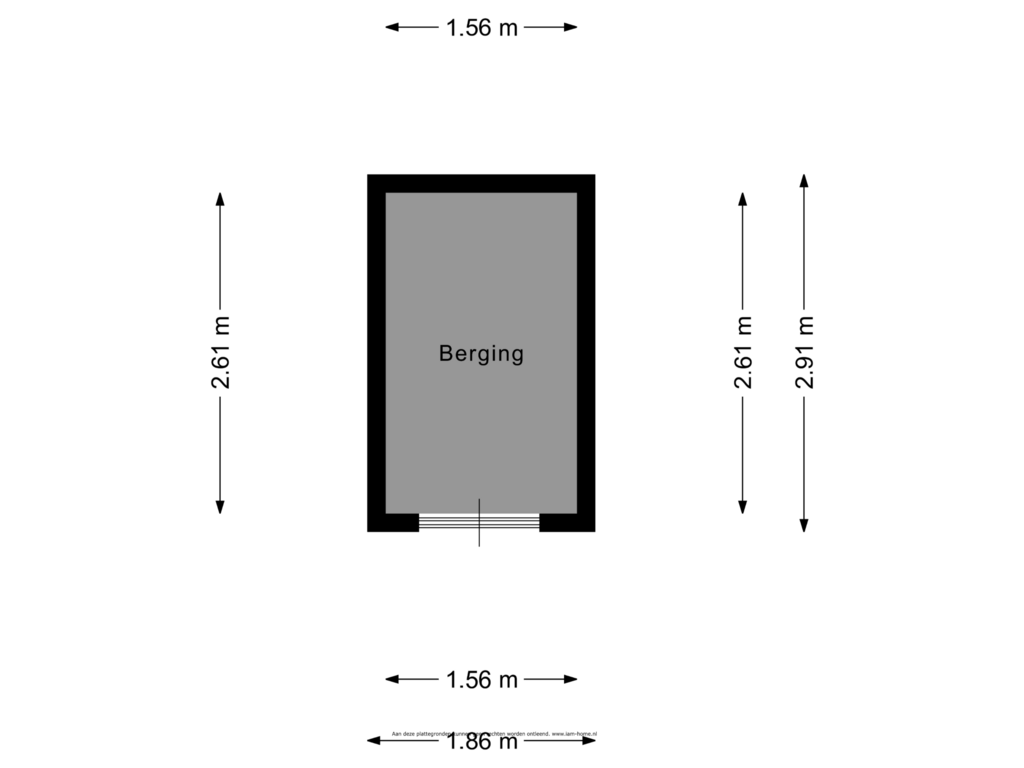 View floorplan of Berging of Molenstraat 1-D