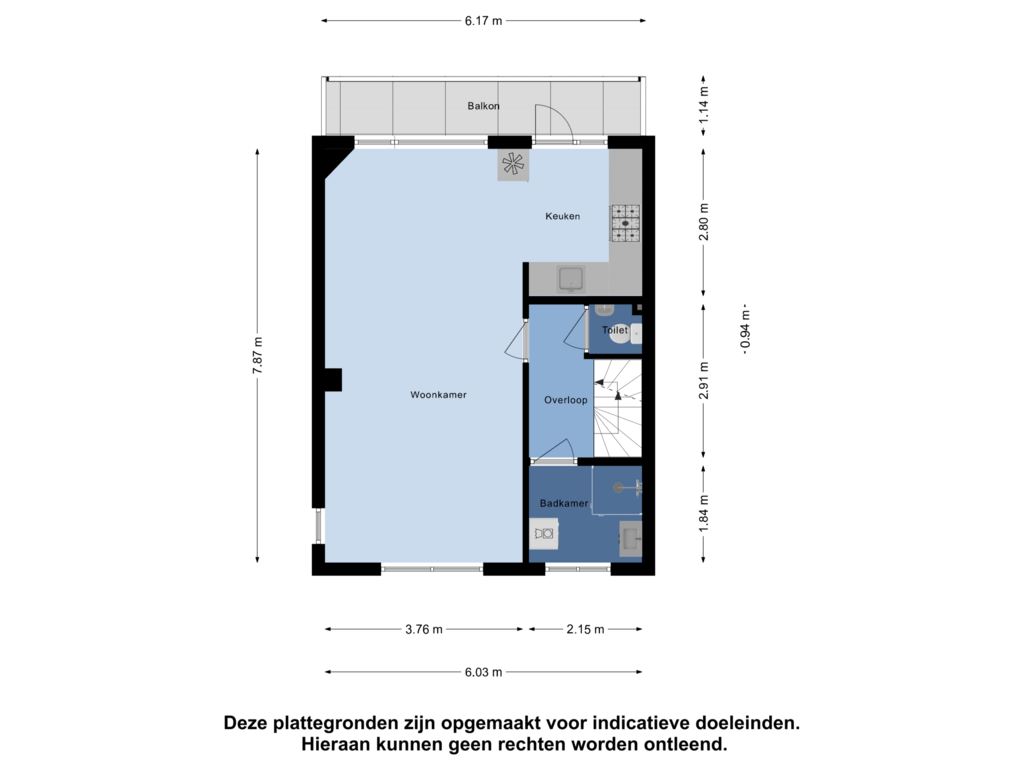 View floorplan of Eerste Verdieping of Aarkade 71-A