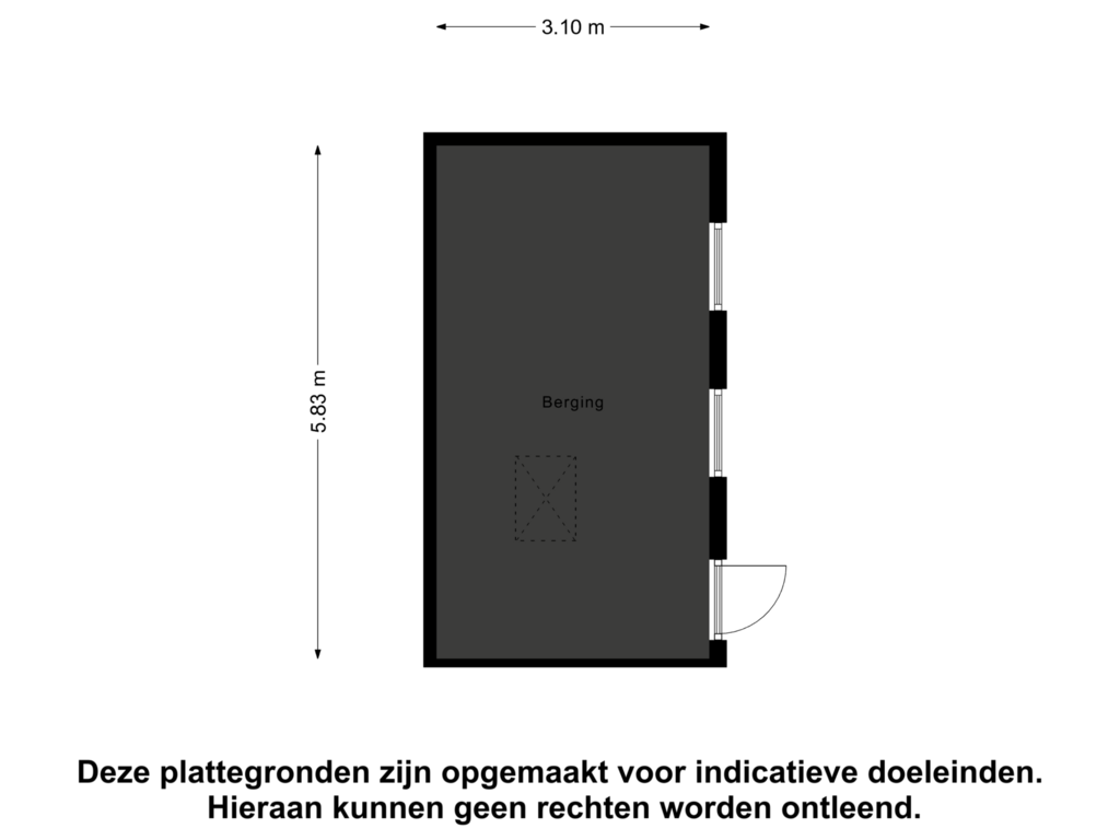 Bekijk plattegrond van Berging van Dillenburgstraat 3