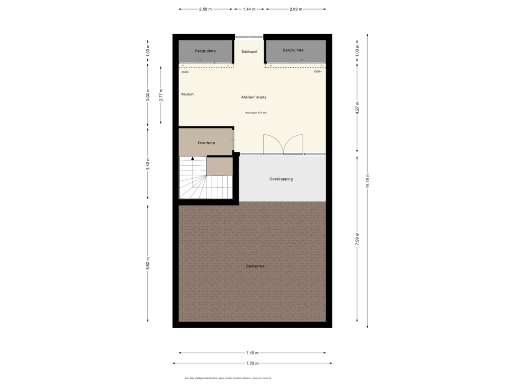 Bekijk plattegrond van 2e Woonlaag van Marktstaete 32