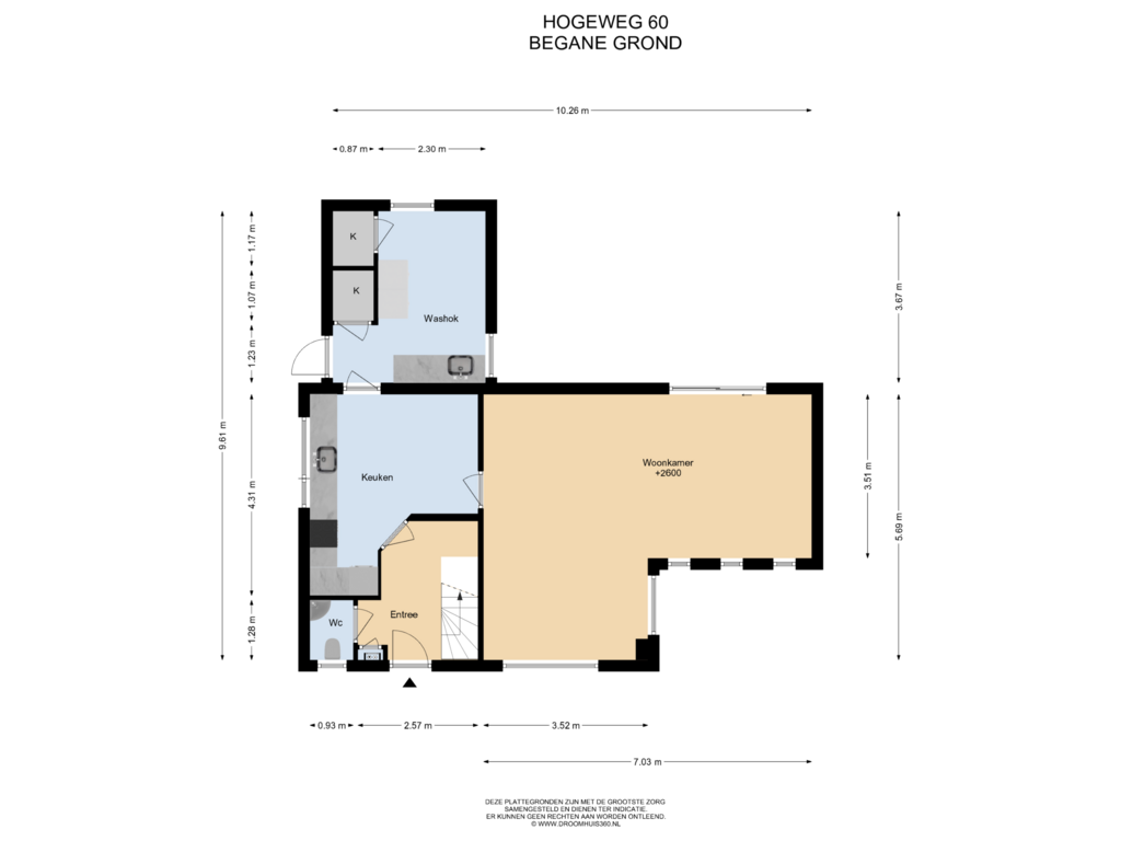 View floorplan of Begane grond of Hogeweg 60