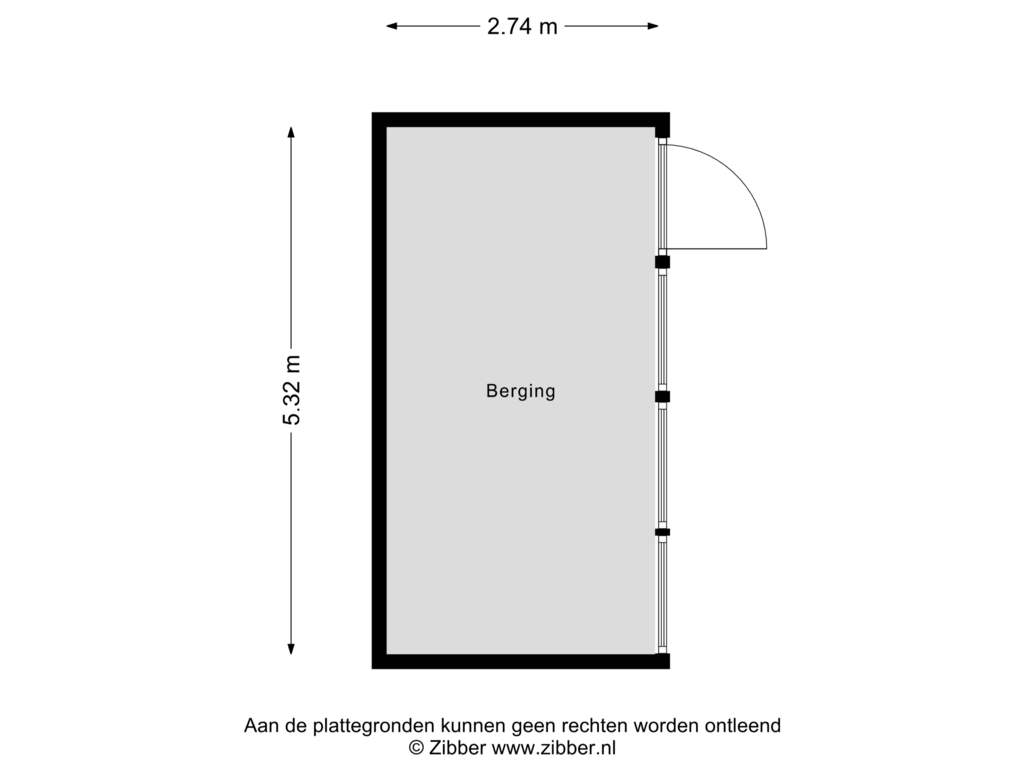 Bekijk plattegrond van Berging van Sportterreinstraat 20