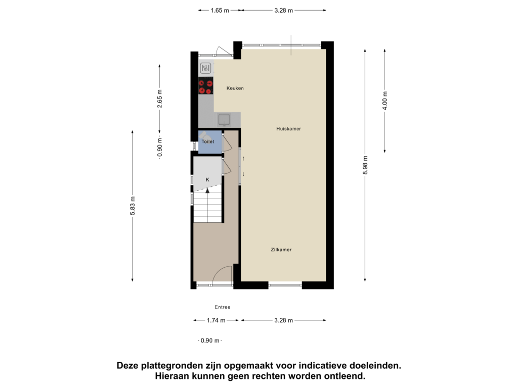 Bekijk plattegrond van Begane Grond van Schiedamseweg 235