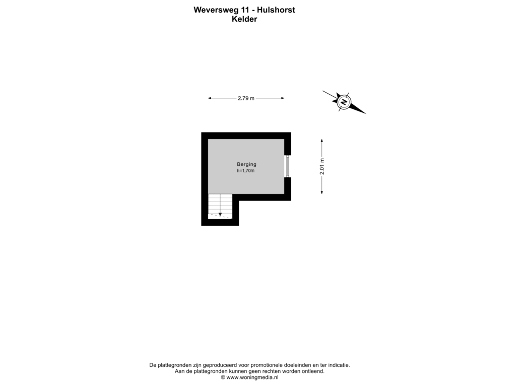 Bekijk plattegrond van Kelder van Weversweg 11