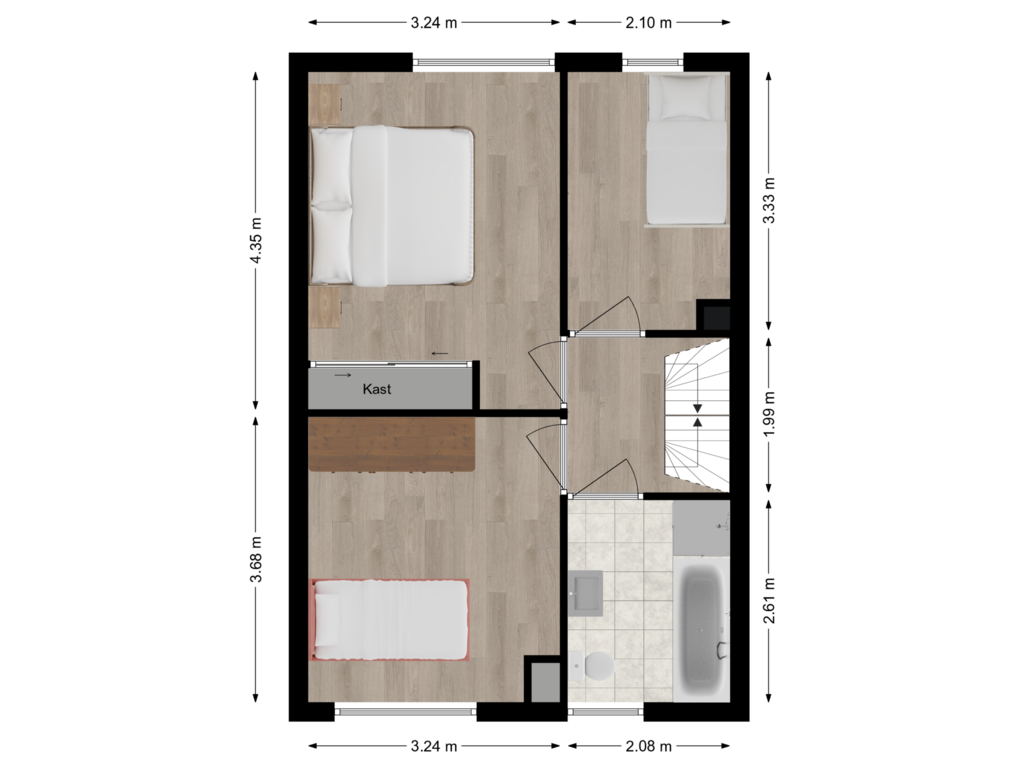 Bekijk plattegrond van Eerste verdieping van Zeemanstraat 11