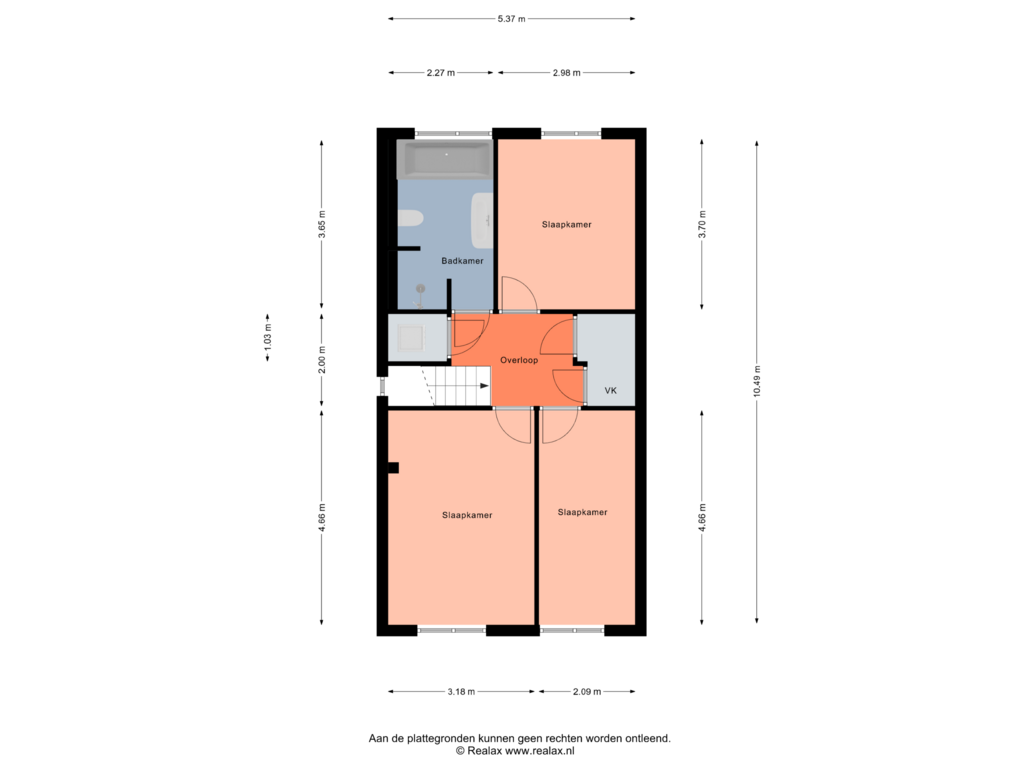 Bekijk plattegrond van Verdieping 1 van Botterdam 3