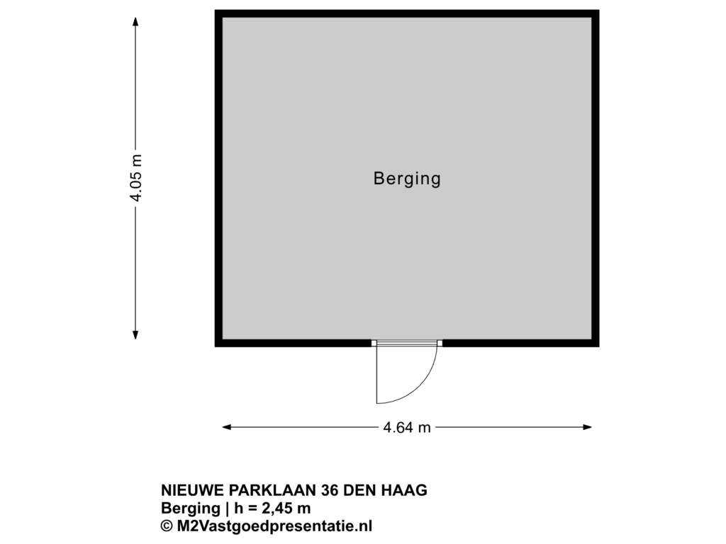 Bekijk plattegrond van Berging van Nieuwe Parklaan 36