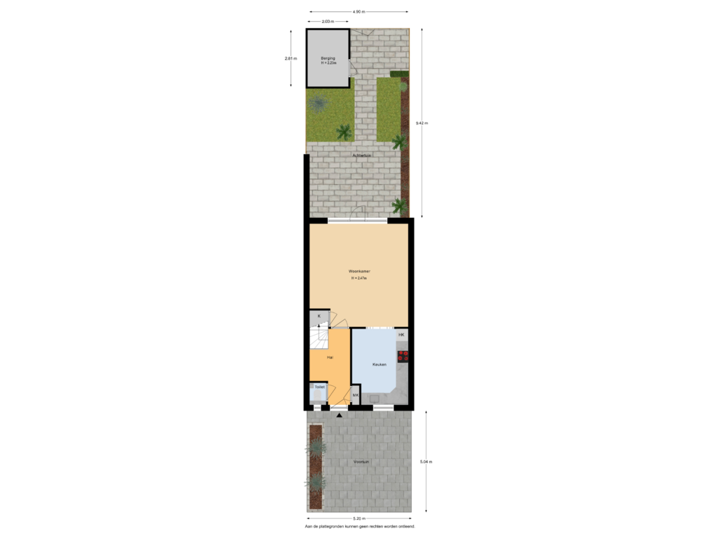 View floorplan of Situatie of Lucretia van Merkenlaan 36