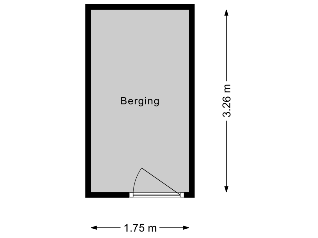 Bekijk plattegrond van Berging van Rotterdamseweg 79-B