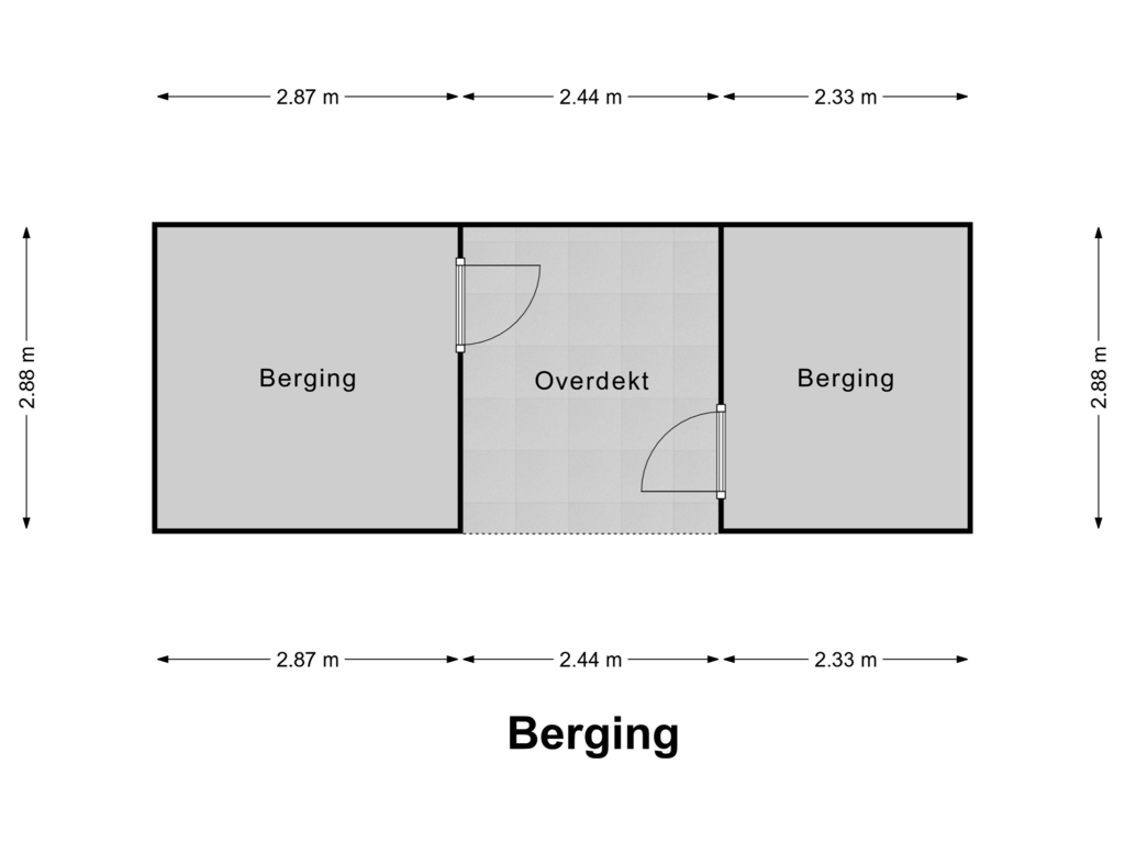 Bekijk plattegrond van Berging van Dorpstraat 100