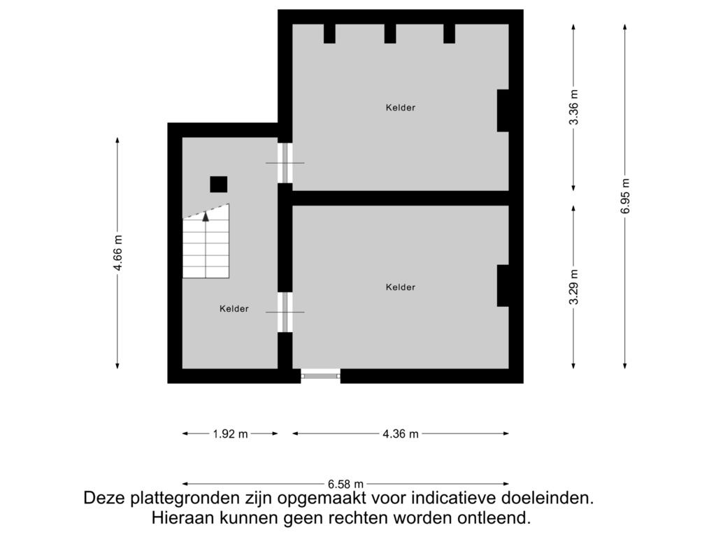 Bekijk plattegrond van Kelder van Straelseweg 71