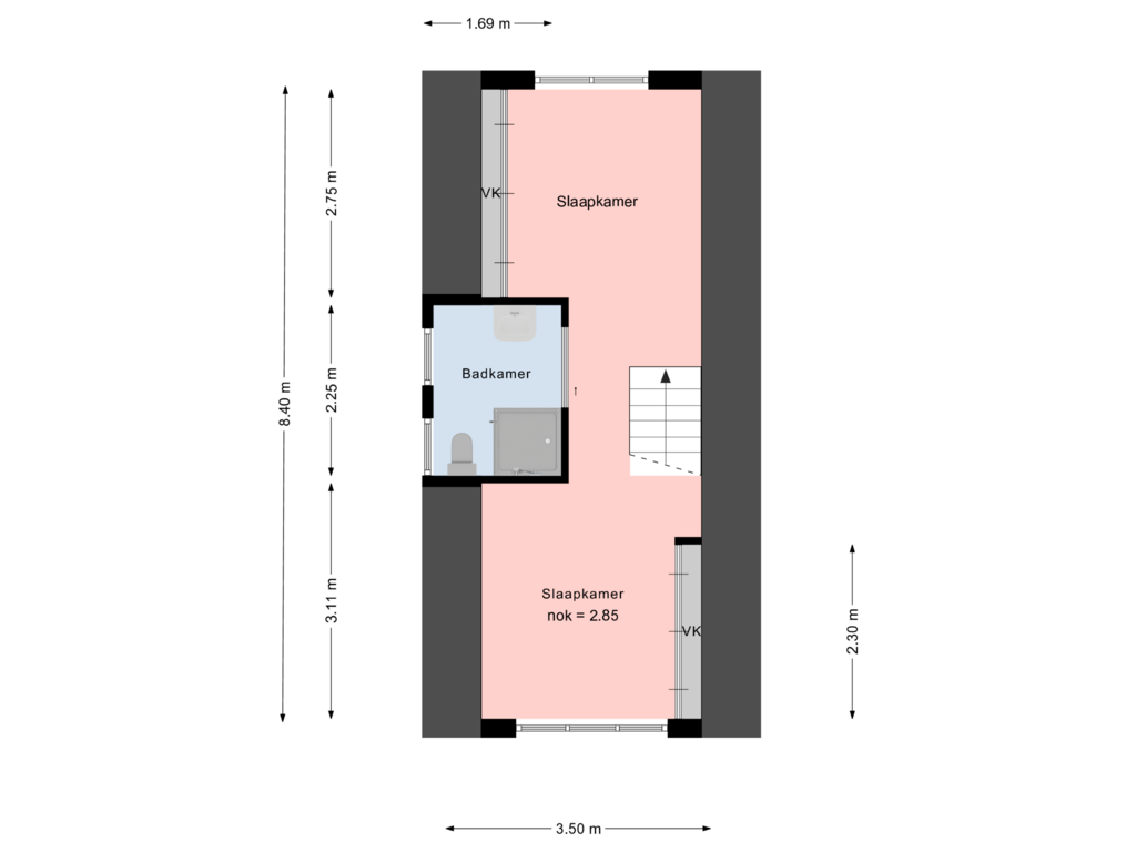 Bekijk plattegrond van eerste etage van Ridder van Catsweg 214