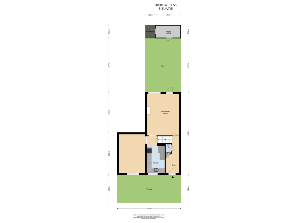 View floorplan of Situatie of Hicksweg 55