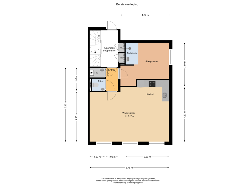 Bekijk plattegrond van Eerste verdieping van Nicolaas Witsenkade 48-A