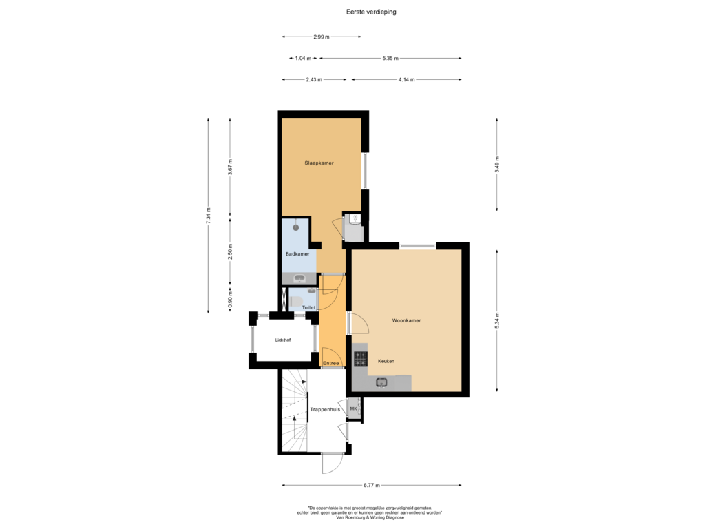 Bekijk plattegrond van Eerste verdieping van Nicolaas Witsenkade 48-B