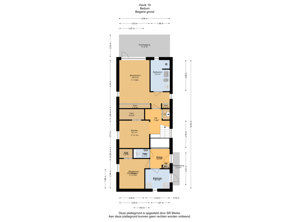 Bekijk plattegrond van Begane grond van Havik 19