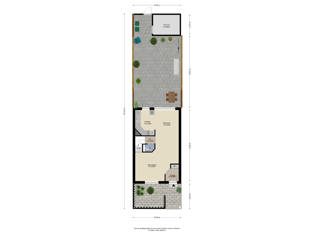 Bekijk plattegrond van Begane Grond Tuin van Erroll Garnerstraat 45