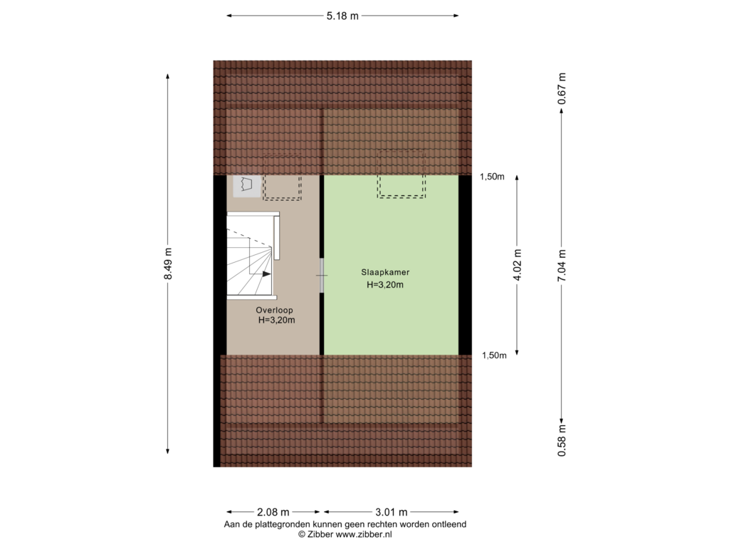 Bekijk plattegrond van Tweede Verdieping van Erroll Garnerstraat 45