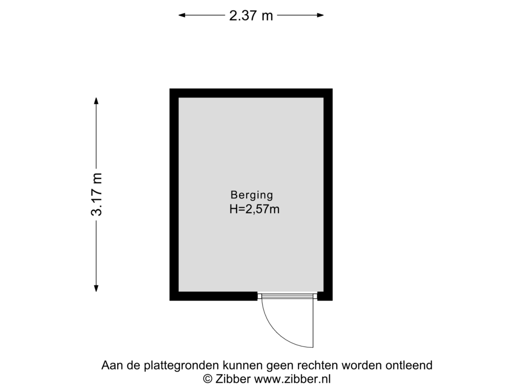 Bekijk plattegrond van Berging van Erroll Garnerstraat 45