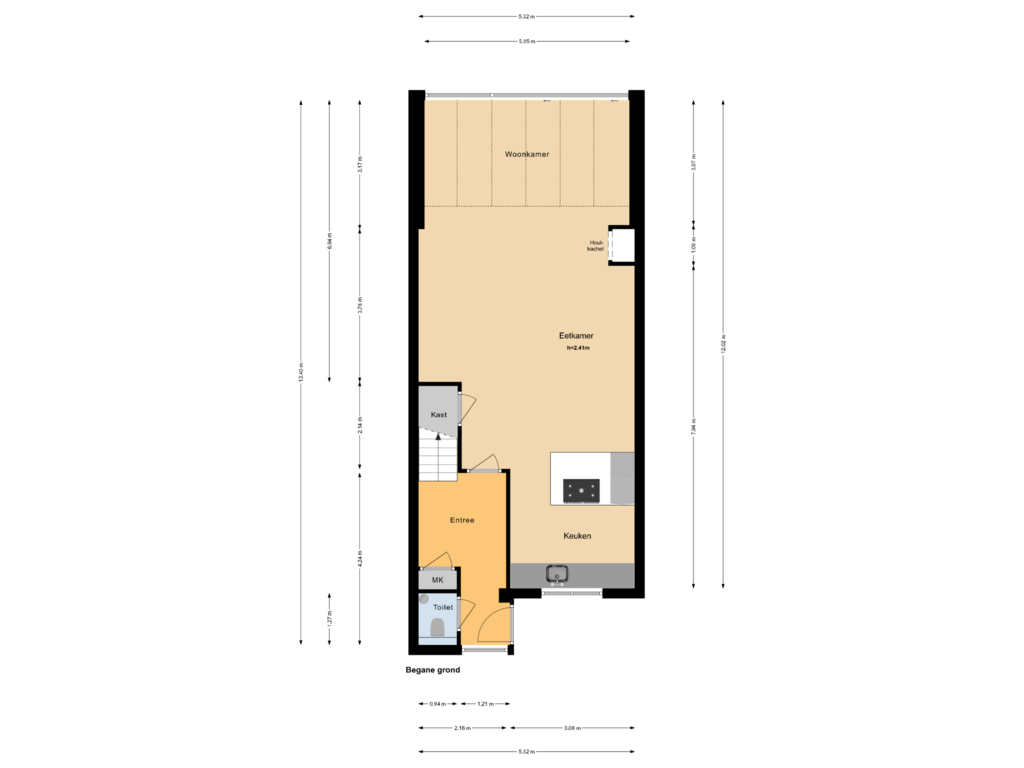 Bekijk plattegrond van Begane grond van Leen Spierenburgstraat 9